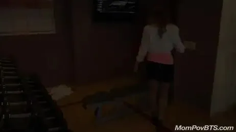 I always fuck my sexy mother in my private gym