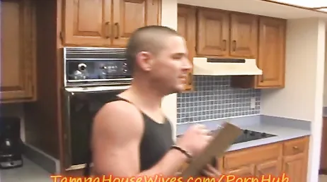 Chubby and busty girl lets herself be carried away by the charms of the plumber