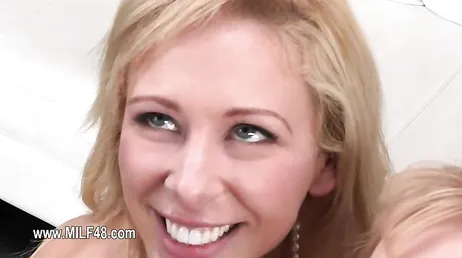 Mother and daughter are excited to see who sucks the hard cock better