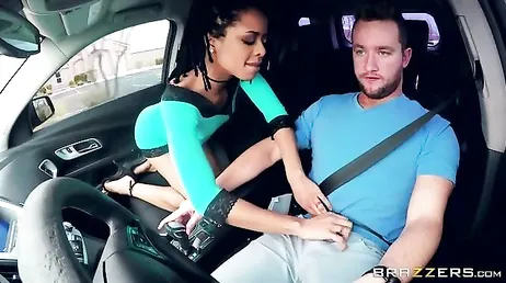 She sucks me off while I'm driving, she's a daredevil!