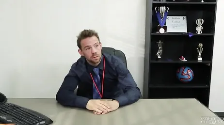 Cheerleader Riley Reid fucking hard with the college principal