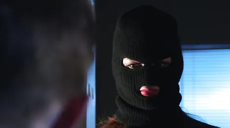 The thief gets confused, and ends up giving a good blowjob