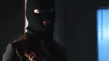The thief gets confused, and ends up giving a good blowjob