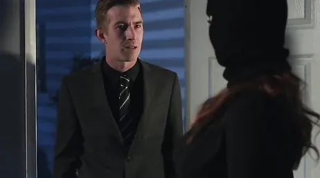 The thief gets confused, and ends up giving a good blowjob