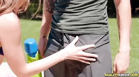 Fuck with Riley Reid, how she enjoys when her boyfriend is fucking her
