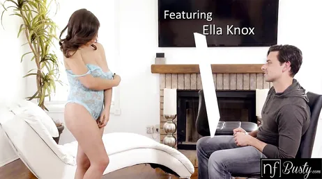 La tettona Ella Knox mangia un bel cazzo, quello del suo vicino..