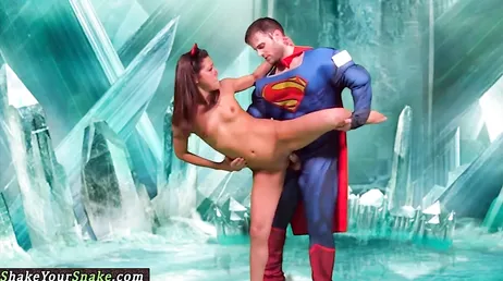 Stålmannen knullar en tjej, vilken kryptonit han har i kuken...