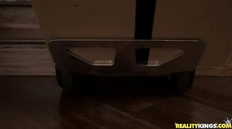 The moving guy has a threesome with these two blondes