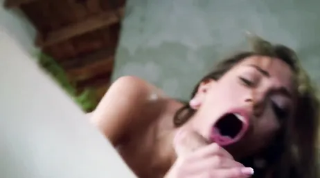 Moaning like crazy when her new boyfriend puts his big cock in her