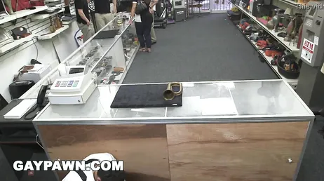 Gay pawnshop clerk sucks and fucks him