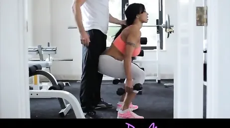 Horny and busty Jewels Jade leaves the gym fucked