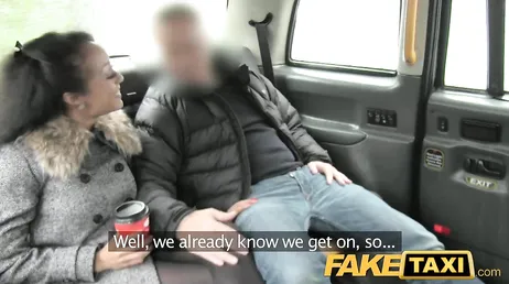 This black girl has a hard time taking the taxi driver's cock but ends up giving in