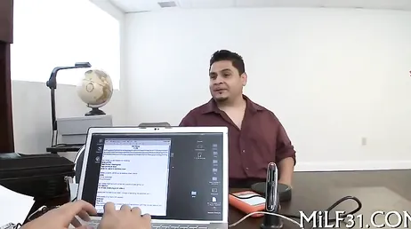 What a slut is the new employee who has fucked all the bosses