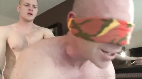 Mature gay fucks a very submissive young man's ass