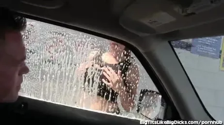 The slut who washes cars and fucks her clients