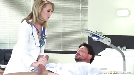 The doctor gives me an erection and lowers it by fucking me