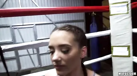 Boxer Gia Paige takes a time out to fuck..