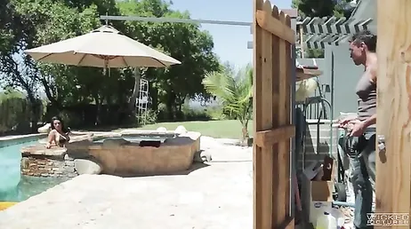 Mrs. Katrina Jade warms up this gardener very well.