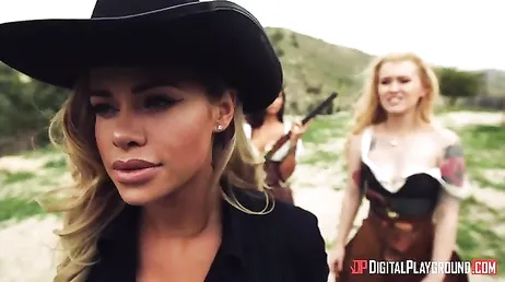 Canela Skin e Nacho Vidal scopano nel mezzo del vecchio west..