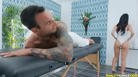 Finish the massage by giving him a blowjob, that's how oriental women are