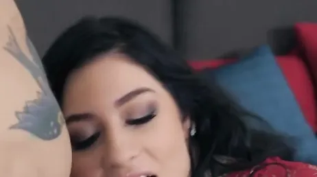 Holy shit, my slutty sister-in-law is in bed fingering herself!