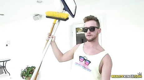 The pool boy wants to fuck her hard