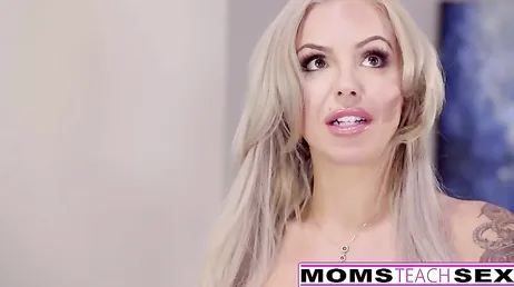 Daughter, your boyfriend is showing me how big his cock is, he's very nice