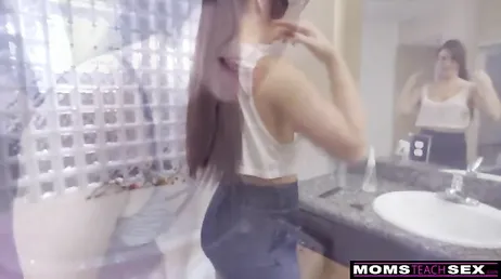 As soon as I got out of the shower she was already sucking me off, she's addicted to porn!!