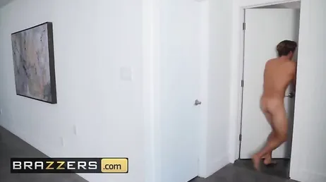 The girlfriend kicks him out of the room because he fucks the mother-in-law
