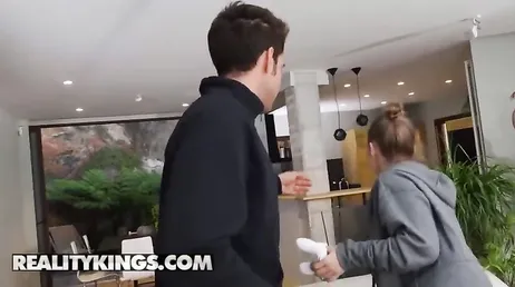 Her perverted brother-in-law spies on her in the shower with a drone