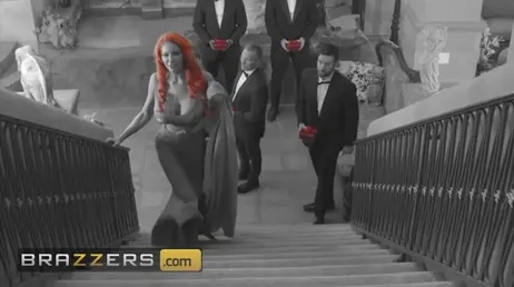 They all wanted to take her to bed but only one ended up fucking her ass