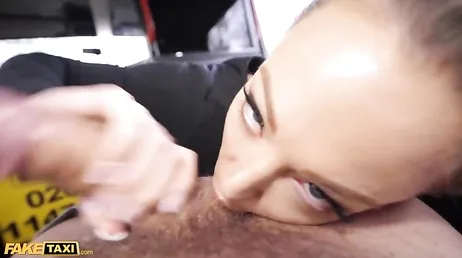 The taxi driver fucked the mature activist in the back seat of the taxi