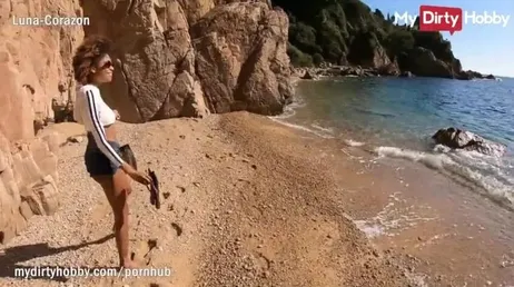 She sucks me off on the beach, she's a whore like no other, what a slut