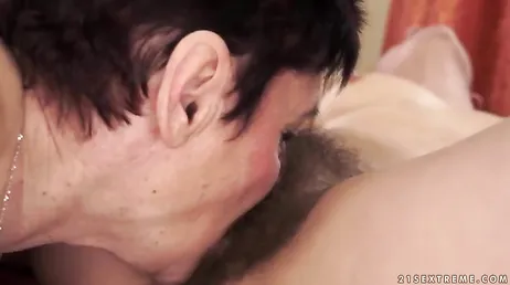 Grandmother and granddaughter enjoying those hairy pussies with pleasure.