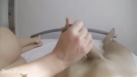 She sleeps with her pussy exposed and of course, I wake up with a very hard cock.