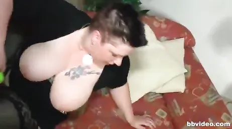 Fat German woman masturbates for us, what a slut