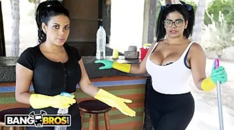 Two very horny employees enjoy a good cock!