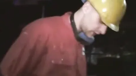Mature Dutch woman gives joy to one of the workers.