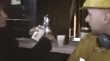 Mature Dutch woman gives joy to one of the workers.