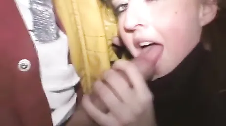 Mature Dutch woman gives joy to one of the workers.