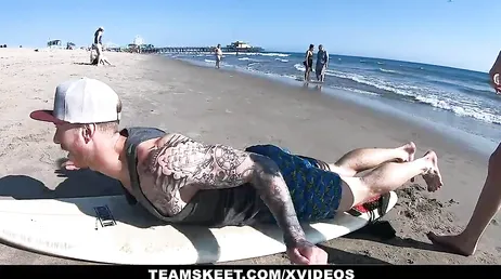 She likes surfing, and fucking with surfer boys too.