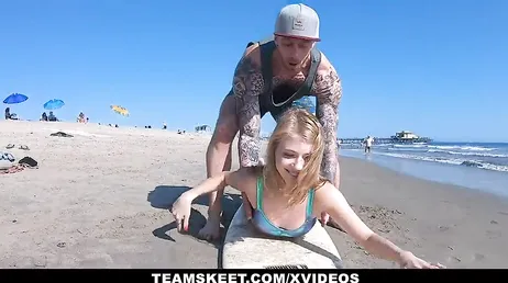 She likes surfing, and fucking with surfer boys too.