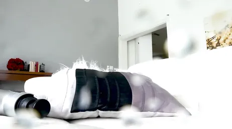 Wat een manier om klaar te komen op de webcam, het is een goede slet..