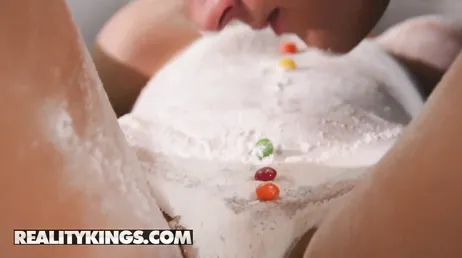 Eating cock with candy, you're such a slut.