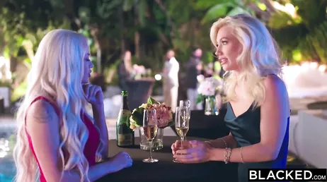 Ivy Wolfe and her friend Elsa Jean fucked by a good black guy..