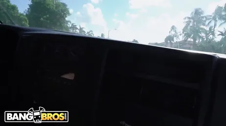 Very horny Latina fucking hard in this van, brutal!