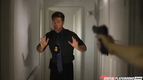 Polismannen jävla hårt där på brottsplatsen, inget sätt...