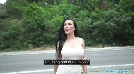 It's offering money for sex and look how she shows her tits.