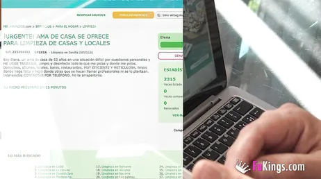 Se folla a la empleada que le limpia en casa, vaya culazo..