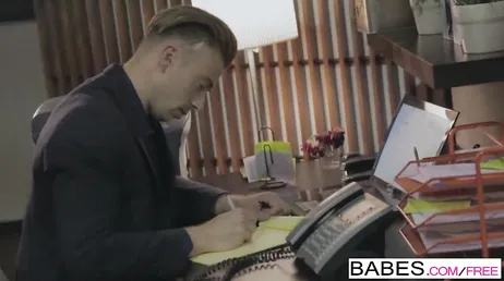Mom gets involved with her young partner, fuck, she fucks him in his office